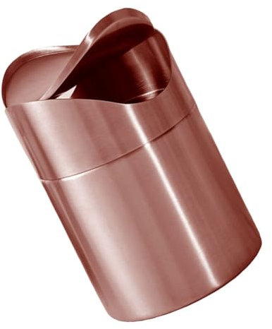 HOLIDYOYO Cubo De Basura De Acero Inoxidable Mini Para Coche Cesta De Almacenamiento Para Dormitorio Oficina Cocina