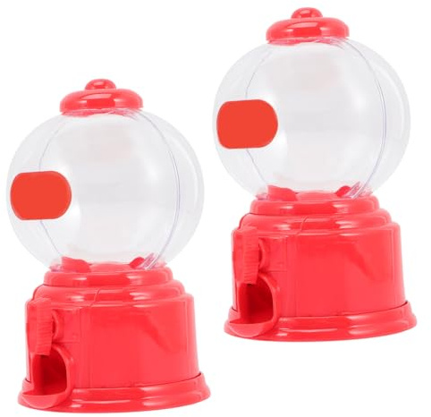 GLEAVI 2pcs Gumball Machine Capsules Jelly Bean Dispenser Boys and Girls Candy Machine Toy