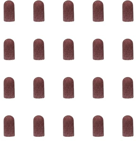 20 Stück praktische Schleifkappen mit Körnung 80–180, ideal für Nagelschneider, geeignet für Maniküre, Pediküre und Podologie