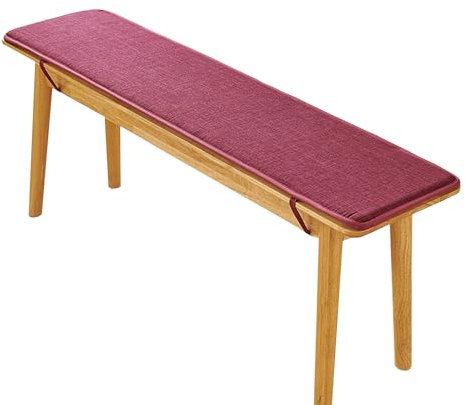 XXIUDEE - Cuscino antiscivolo per sedia, per uso interno, cucina e sala da pranzo, lavabile, per bar e terrazza, 180 x 40 x 1,5 cm, rosso, perfetto per mobili in legno e davanzali