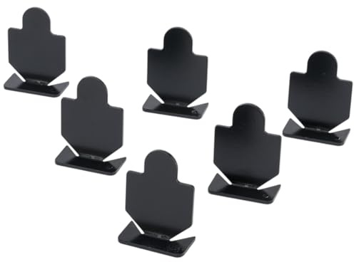 Pack de 6 Siluetas metálicas para Tiro con Aire comprimido – Acero Resistente Tipo Popper – Objetivos abatibles con Sonido metálico al Impacto – válidas para balines y Bolas de Acero