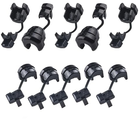 10PCS Black 6N-4 & 4N-4 Nylon Cable Strain Relief Round Cord Connector Wire Protector Grommet for Home Office