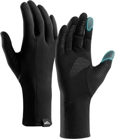 Risipu Winter Touchscreen Handschuhe, leichte Herren Laufhandschuhe, Thermohandschuhe mit Rutschfester Beschichtung für kaltes Wetter, zum Laufen, Radfahren, Autofahren und Wandern