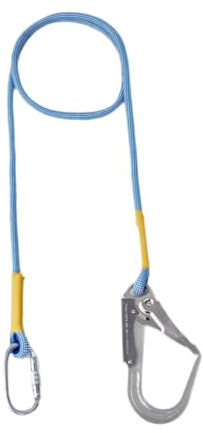 YsXoWiui Arnés de Seguridad Cuerda de Protección Contra Caídas Lanyard de Mosquetón de Acero Inoxidable Absorción de Impactos para Trabajos en, Gancho Simple