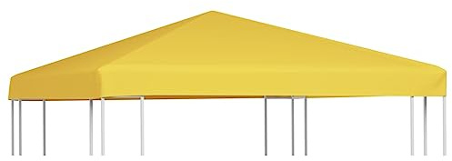 Sostituzione Tettoia Da Esterni, Sostituzione Tetto per Tendone Da Festa, Copertura Superiore per Gazebo 270 g/m² 3x3 m Gialla Per Portico Anteriore Balcone Recintato