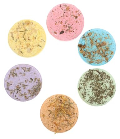 SOIMISS 6pcs Aromatherapy Shower Steamers Bath Tablets Set with Jasmine, Mint, Lavender, Orange, Ocean, Rose Scents for Home Spa Relaxation and Stress Relief