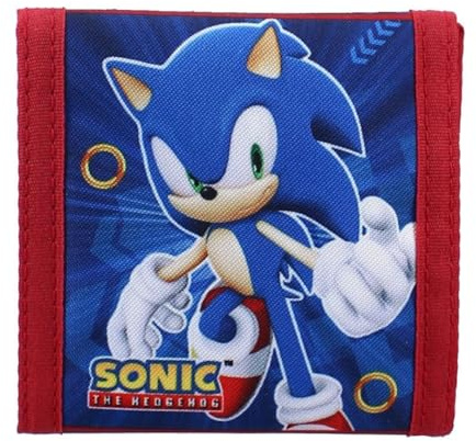 mybagstory - Portefeuille/Porte Monnaie Sonic pour Enfant - Fille - garçon