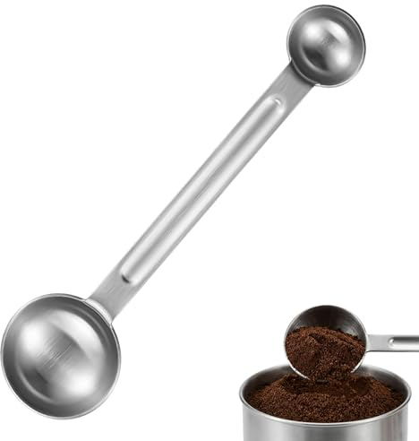 Velnos Tablespoon Measuring Spoon Double Sided Stainless Steel Tool for Precise Portioning in Kitchen and Coffee Preparation