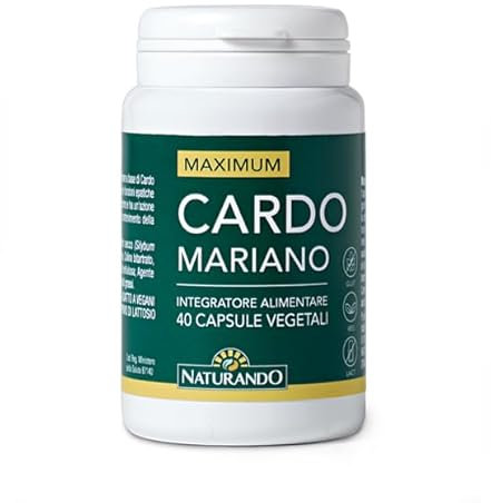 Naturando Maximum Cardo Mariano Integratore per la Funzionalità Epatica a Base di Cardo Mariano e Colina - 40 capsule