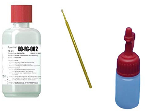 No-Clean Flussmittel-GEL EO-FG-002, 100 ml incl. Application-Stick, Handlöten u. Litzenverzinnung + 3 ml Dosierflasche (unbefüllt) + 1 x 7 ml Kunststoff-Pipette