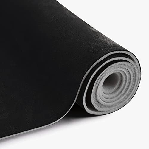 MOTUKA, tessuto in camoscio con retro in schiuma, 200 cm x 152,4 cm (lunghezza x larghezza), in micro-pelle scamosciata, per sostituzione/riparazione/fai da te, nero