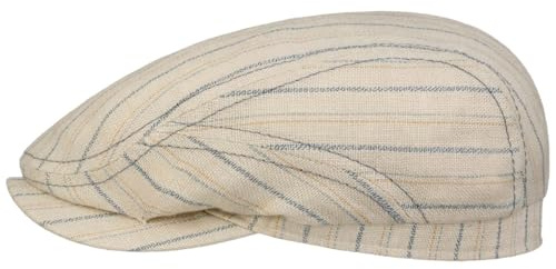 Stetson Ledford Driver Flatcap Gestreift Baumwolle Leinen Made in Germany Herren Frühjahr Sommer