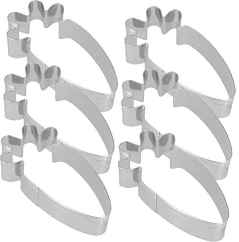 IMIKEYA 6pcs Stainless Steel Carrot Cookie Cutters Molds for Easter Baking for Cookies Chocolates and Cakes