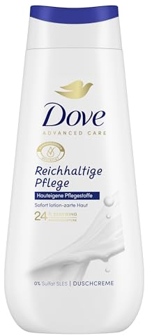 Dove Advanced Care Duschcreme Reichhaltige Pflege mit 24h Renewing MicroMoisture für sofort lotion-zarte Haut 225 ml