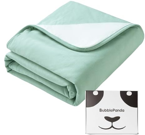 BubblePanda Rayon Made from Bamboo Baby Blanket for Boys Girls Neutral Soft Crib Blanket Toddler Quilt Comforter Newborn Nursery 30 x 40 Inch Green
