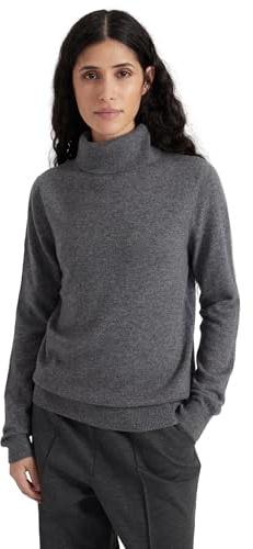 Style & Republic Pull à col roulé 100 % cachemire pour femme, coupe classique, pull en tricot de qualité supérieure pour l'automne, l'hiver et le printemps, gris, Taille S