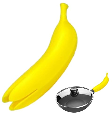 Hitzebeständige Topfgriffabdeckung, Topfgriffabdeckung | Deckel für Topfgriffe aus Silikon in Bananenform, Deckel für Pfannengriff für Pfanne aus Gusseisen, Cuiso
