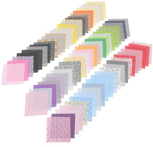 VILLFUL 70blätter Baumwollstoff Patchwork Quadratische Stoffe Für Diy Heimatdekoration Nähen Bastelmaterial