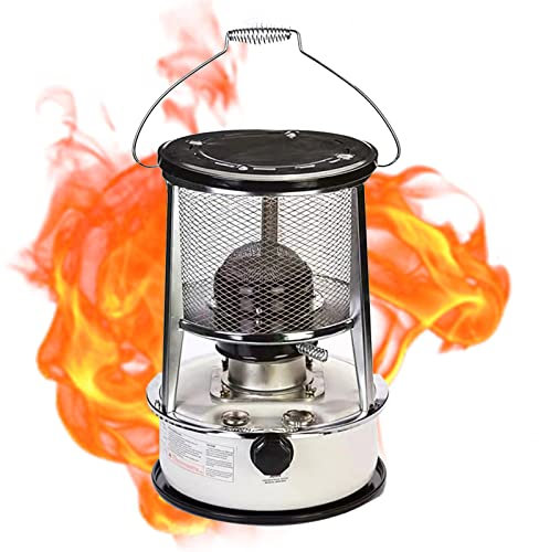 BomDog Kerosene Stove Indoor,Portable Petroleum Stove,Without Electricity Outdoor Camping Tent Paraffin Heater with Storaband 5 Wicks/6L-White