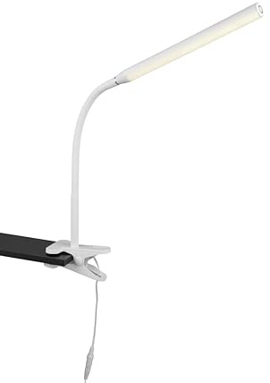 lightling LED Klemmleuchte Nella, Sensordimmer, On/Off Touch Funktion, flexibel verstellbar, IP20 Indoor, Breite 35 cm, Höhe 38 cm, weiß matt