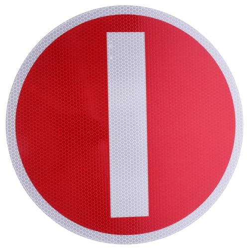 Amosfun stop lento Scheda di segnale di avvertimento chiamata di stagno temporaneo cartello segnaletico stradale fermare il segnale di sicurezza segni alluminio rosso