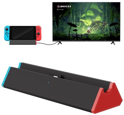 SiWiQU TV Docking Station Kompatibel für Nintendo 1/OLED, Tragbar Switch Dock Ladestation Ständer mit 4K HDMI Ersatz für offizielle Dock