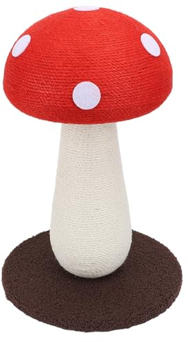 Acouto Post di Graffi di Gatti di Funghi, Corda di Sisal Graffiante Mobili Graffiati per Gatti Alti Graffi Deterrenti Accessori con Base Stabile per Gatti da Interno Adulti Gattino