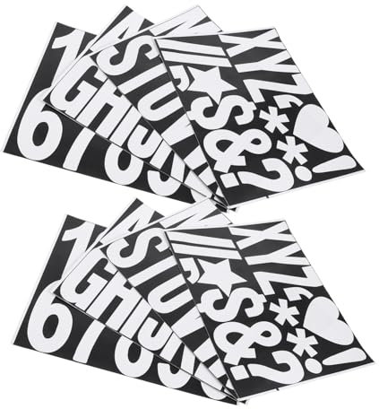 ULTECHNOVO 8 fogli Adesivi Numerici e Alfabetici per Cassette e Bidoni Della Spazzatura da Facili da Applicare Design Unico e Resistente Alle per Esterni
