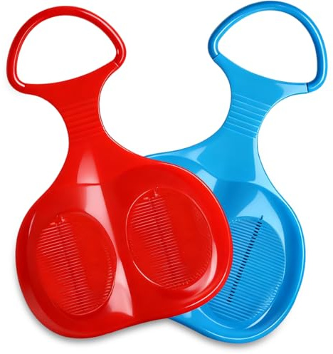 2 PièCes Luge pour Enfants, Luge ExtéRieure d'hiver, TraîNeau Universel Adapté, Adapté Aux Enfants Et Aux Adultes comme, pour des JournéEs d'hiver Inoubliables, Bleues Et Rouges