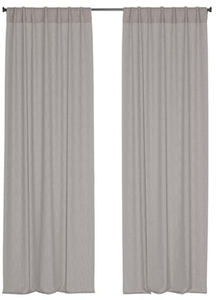 domus&trend - Tenda da arredo per Interni Ignifughe Filtranti, Tende a Pannello 140x320 cm, Per Casa Binario o Bastone, Tende a Pannello Moderne, 100% Made in Italy (Tortora_Attacco per bastone)