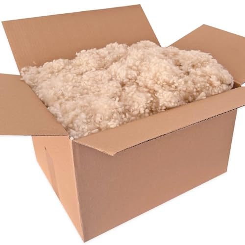 1 kg Schafwollkügelchen kbT Schafschurwolle (1kg-Schafwollkügelchen) | Kissenfüllung, Füllmaterial, Schurwolle, Kopfkissenfüllung, Natur, 1000 gramm
