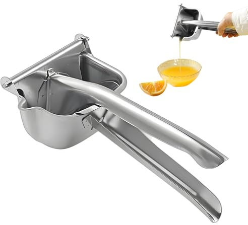 Extracteur de jus portatif, presse-agrumes manuel, Presse-fruits en acier inoxydable Presse-citron, Outil de pressage de fruits avec mécanisme à levier pour citrons, pastèques, oranges, raisins