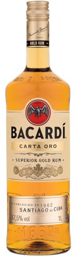 BACARDÍ Carta Oro Ron Dorado, icónico ron caribeño, 37,5% vol., 100 cl