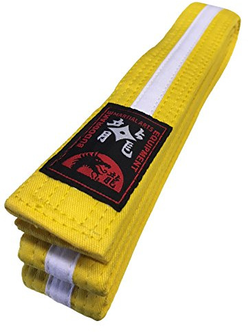 Budodrake Gürtel Gelb-weiß MS (220)