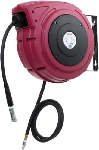 ELMAG Schlauchaufroller EUROREEL AIR 10/15 | 15 m Schlauch | Ø 10x15 mm | 15 bar | Zuleitung 0,9 m | Wandmontage | Druckluftschlauch