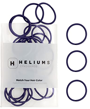Heliums Small Hair Bands - Navy Blue - 2mm Hair Ties, 48 Count, 2.5cm Mini Hair Bobbles for Small Ponytails, Braids and Kids