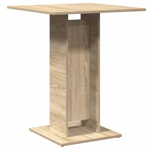 vidaXL Bistro Table Home Indoor Living Room Bar Table Pub Table Patio Garden Dining Dinette Breakfaset Desk Furniture Sonoma Oak Engineered Wood