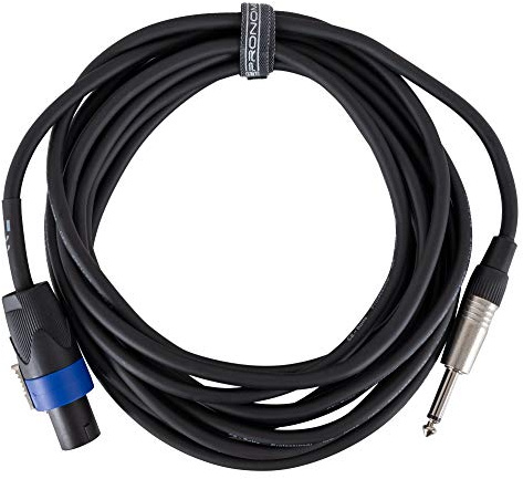 Pronomic Stage BOXJMSP1-5 Boxenkabel 5 m, Professionelles Boxenkabel | Stecker: 6, 3 mm Klinke ? Speakon-kompatibel, Aderquerschnitt: 2x 1, 5 mm², Farbe: Schwarz, Sauerstofffreies Kupfer