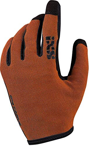 IXS Carve Gloves Orange - Ergonomische robuste MTB Handschuhe, Größe Kids - L - Farbe Burnt Orange