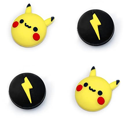 TIKOdirect Cute Thumb Grip Caps Compatible with Switch Joy-con/OLED/Switch Lite, Kawaii Joystick Cap Grip 4PCS Soft Silicone Protective Button Cover, Yellow
