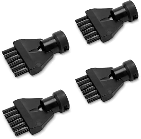 Kärcher Lot de 4 brosses à Joints d'origine pour Tous Les nettoyeurs Vapeur Kärcher SC EasyFix et Deluxe, Noir