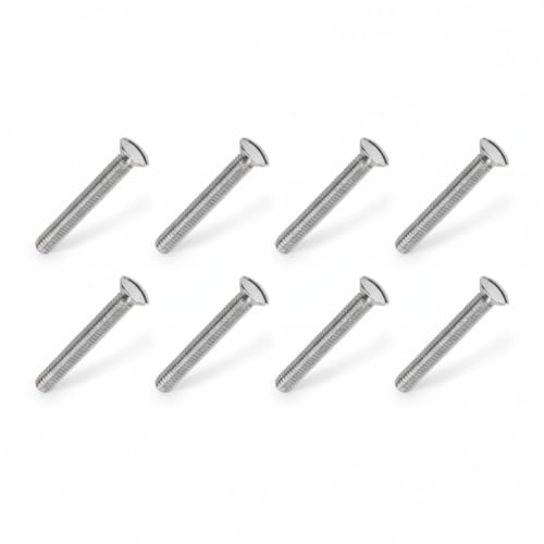 SDTOOLS M3.5 x 40mm, 75mm Electrical Slot Countersunk Machine Screw for Light Switch and Plug Sockets Stainless Steel Plated Slotted Head (10, M3.5 x 40mm)