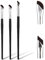 Abeillo 3 Stück Eyeliner Pinsel, Lidschatten Pinsel, Professioneller Augenbrauen Pinsel Make Up Eyebrow Brush, Pinsel Abgewinkelter Dünn, Präzise Make Up Pinsel für Lidschatten Augenbrauen Kosmeti