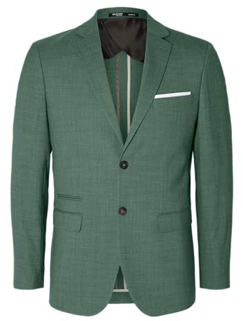 SELETED HOMME Herren Slhslim-Oasis Linen BLZ Noos Anzugjacke, Light Green Melange, 94 EU