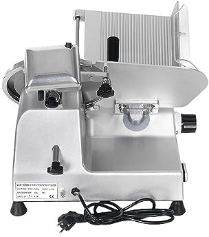 SinSed Affettatrice elettrica in Acciaio Inox Affettatrice for Carne elettrica Affettatrice Commerciale Tagliatrice semiautomatica for Carne congelata