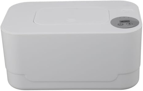 Baby-Feuchttücher-Wärmer und Baby-Feuchttücher-Spender mit Nachtlicht, Nachfüllbar, Multifunktional, Tragbar, Temperaturgesteuert, Feuchttücher-Wärmer, (WHITE)