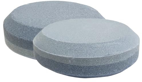 Lot de 2 pierres à aiguiser rondes à aiguiser Hachette à double grain 120#/180#