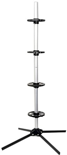 BURI Fälgträd för bilddäck upp till 225 mm däckhylla 4 däck däckhållare, fälghållare, däckträd med plug-in system och stödtallrikar, biltillbehör av metall, däckbyte höjd: 105 cm