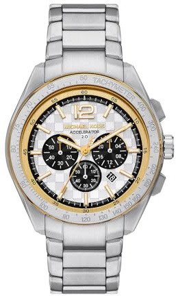 Michael Kors Accelerator 2 Herrenuhr, Quarz-Chronographenwerk mit Edelstahlarmband