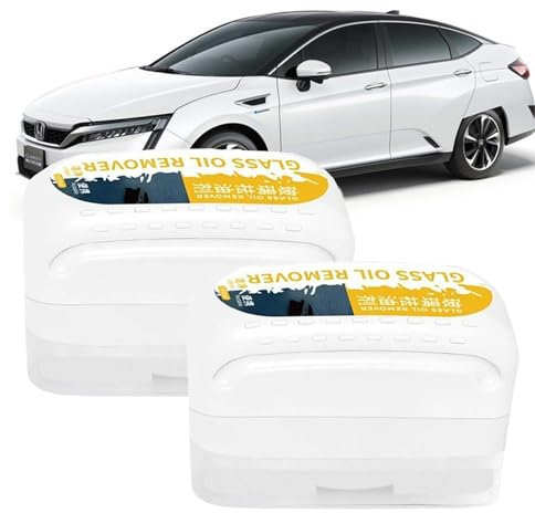 MUYAPAY 2 Pezzi Pellicola per Vetri Finestre Automotive Oil Film Cleaning Brush, Pulizia Auto Detergente Pellicole di Olio Vetri, Liquido Lavavetri Auto, Lavavetri Auto, Parabrezza Pulizia Vetri